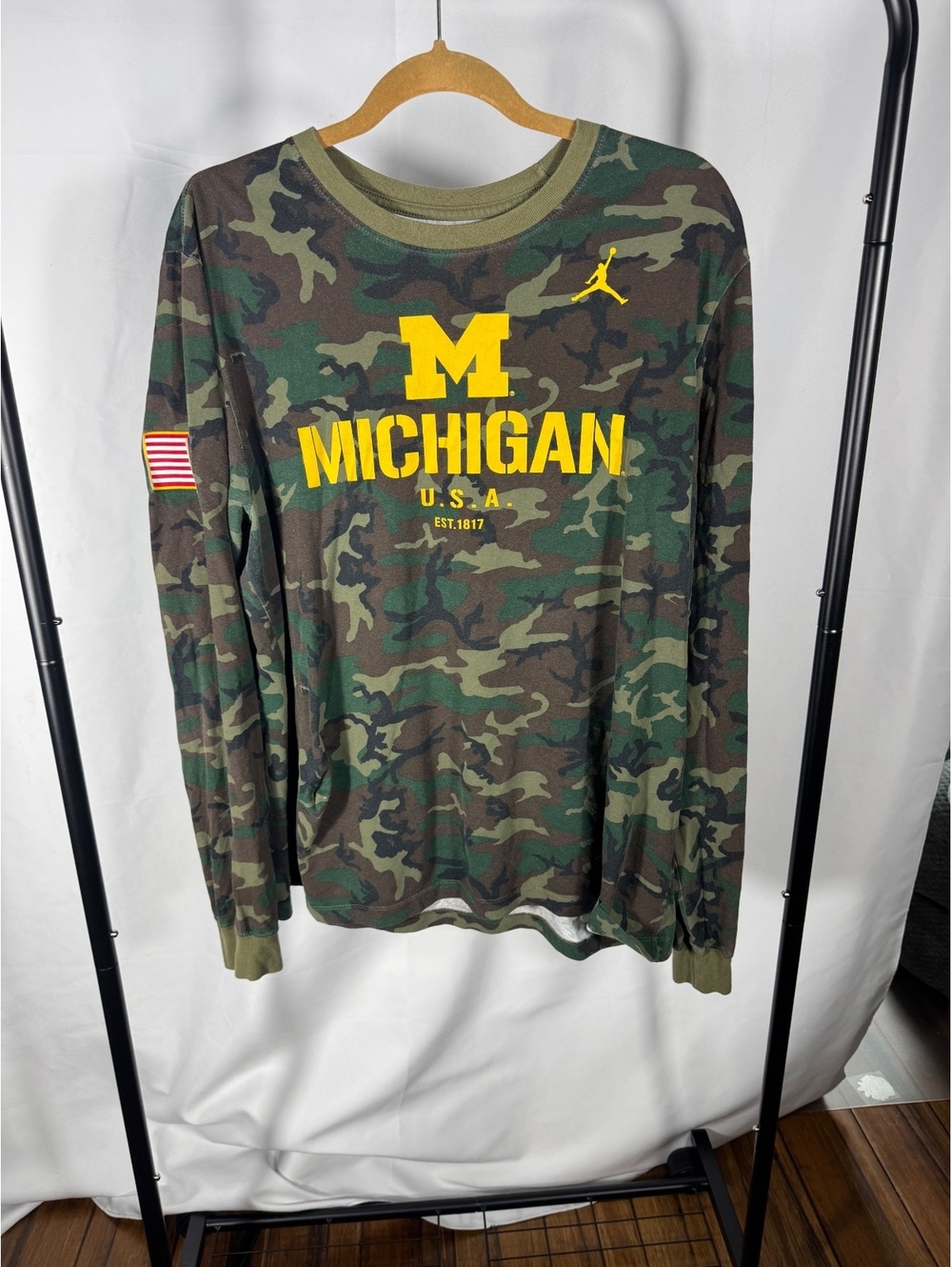 Nike Michigan Camouflage Long Sleeve Dri-Fit Shirt XL